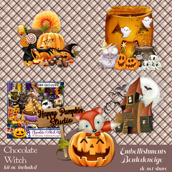 EXCLUSIVE HPS Chocolate Witch Embellishments